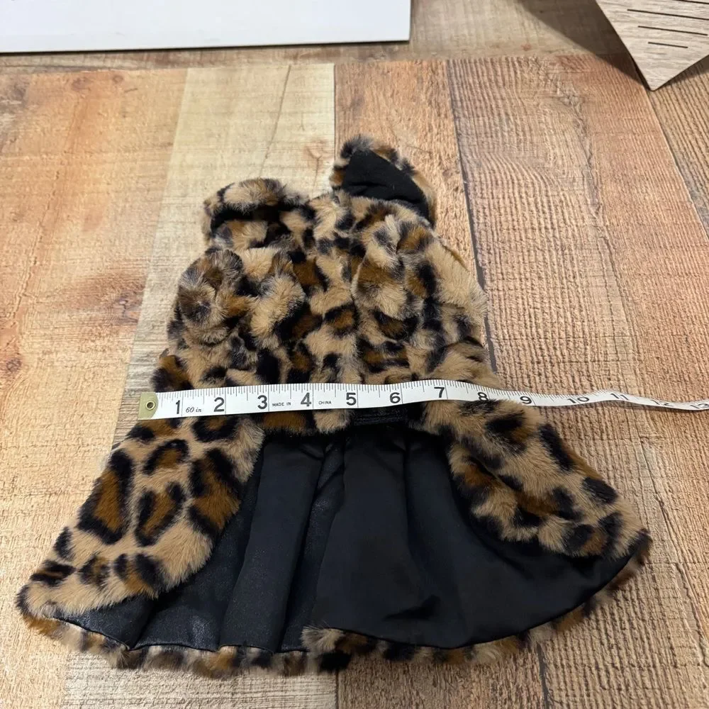 Kensington Kennel Club Leopard Print Fleece Dog Coat / Jacket XS
